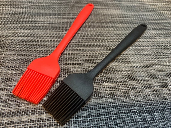 Silicone BBQ Brush Wooden Handle Pastry Brush Basting Brush Kitchen Tool  Cooking