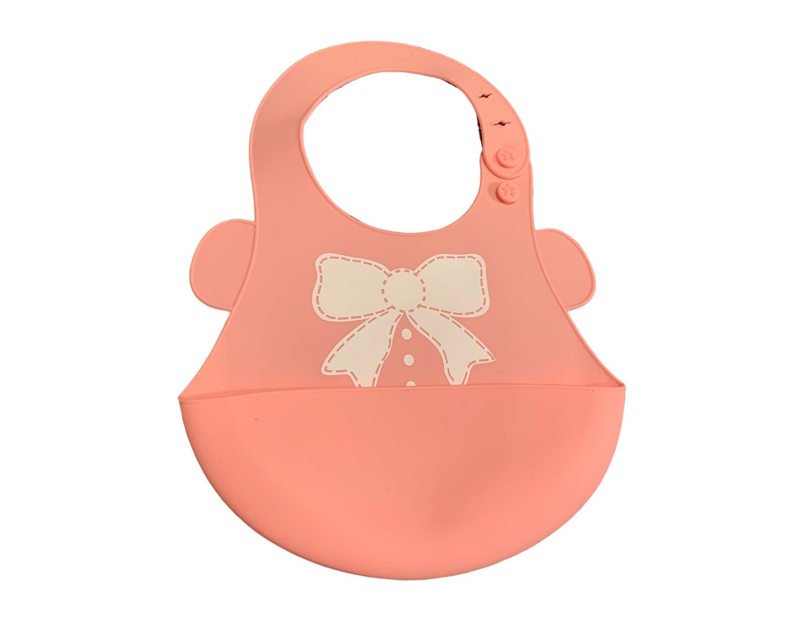 Pink Silicone Babies Bibs Baby Feeding Easily Wipe Clean Etsy