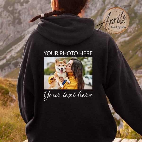 Custom Photo And Text Sweatshirt, Custom Sweatshirt, Photo Sweatshirt, Custom Text Hoodie, Custom Hoodie, Custom Photo Shirt, Custom Picture