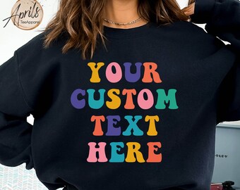 Uw gepersonaliseerde tekst-sweatshirt, uw gepersonaliseerde tekst-hoodies, gepersonaliseerde sweatshirt, gepersonaliseerde ronde hals, gepersonaliseerde hoodie, trendy sweatshirt, cosy sweatshirt