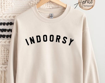 Indoorsy Sweatshirt, Indoorsy Hoodies, Homebody Sweatshirt, Cozy Sweatshirt, Fall Sweatshirt, Oversized Sweatshirt, Slouchy Sweatshirt