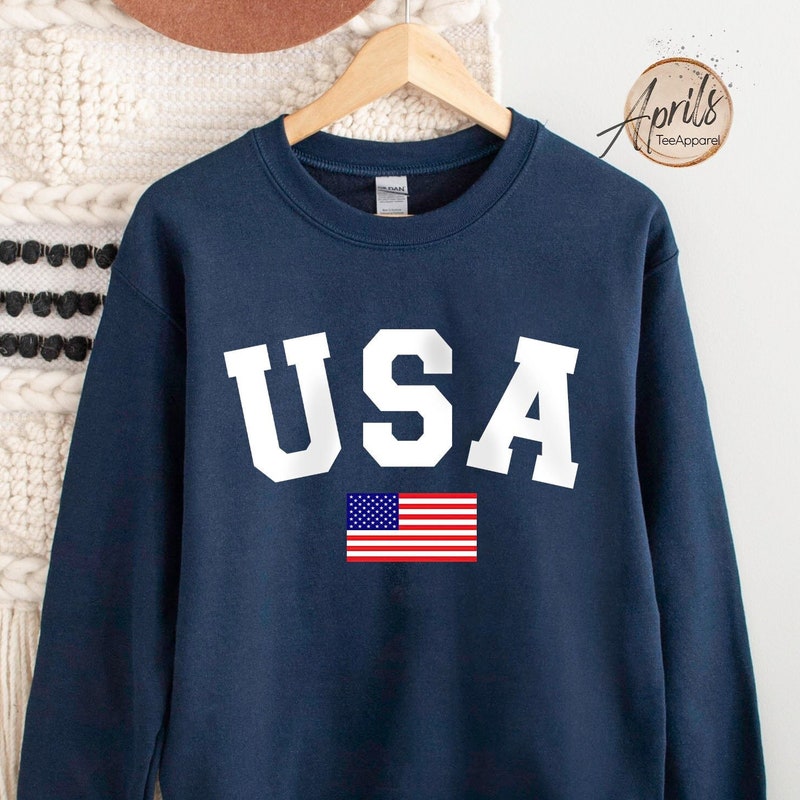 US Flag Round Neck Sweater Vest