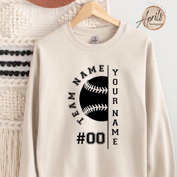 Custom Name Softball Sweatshirt, Softball Hoodie, Softball Mom Sweatshirt, Softball Mom Hoodie, Custom Hoodie, Custom Sweatshirt