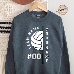 Custom Name Volleyball Sweatshirt or Hoodie, Volleyball Hoodie, Custom Volleyball Sweatshirt, Custom Volleyball Hoodie, Volleyball Gift