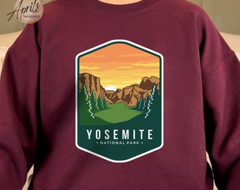 Yosemite National Park Sweatshirt: Minimalist Graphic Hoodie