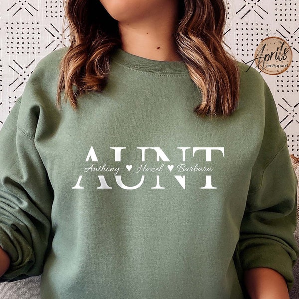 Sweat-shirt personnalisé tante, sweat-shirt tante, sweat-shirt tante, cadeau pour tante, cadeau pour nouvelle tante, cadeau de tante, sweat-shirt de tante