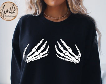 Skeleton Hands Sweatshirt: Funny Halloween Hoodie