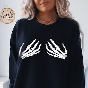 Skeleton Hands Sweatshirt: Funny Halloween Hoodie