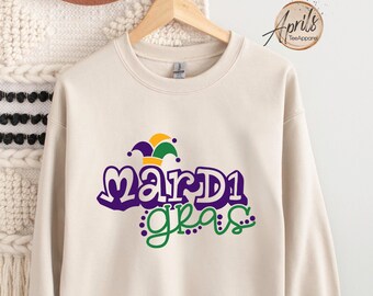 Sudadera de Mardi Gras: Atuendo de fiesta con cuentas
