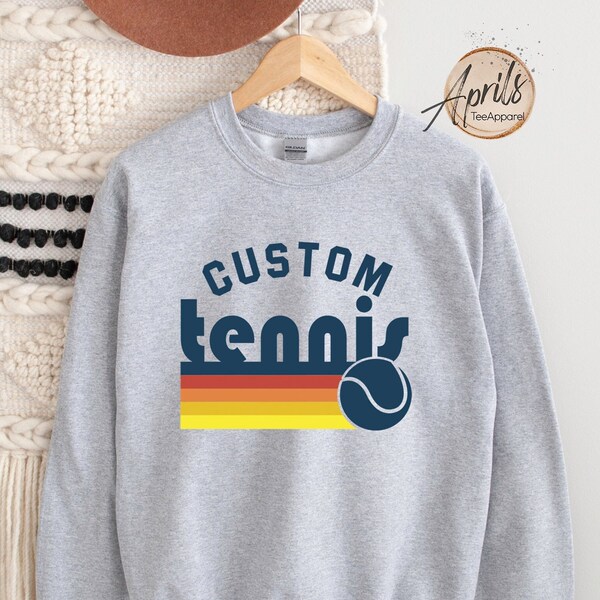 Sweatshirt Tennis Avec Logo Raquette Simple - Cadeau Pour Joueur/fan De Tennis, Coupe Classique, 241g - Tenue Décontractée Sportive - 2