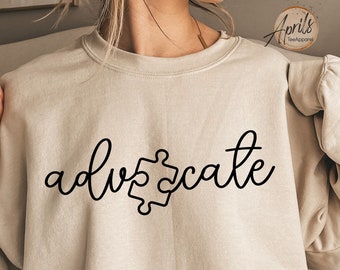 Autism Advocate Sweatshirt: Be Kind Therapy Crewneck
