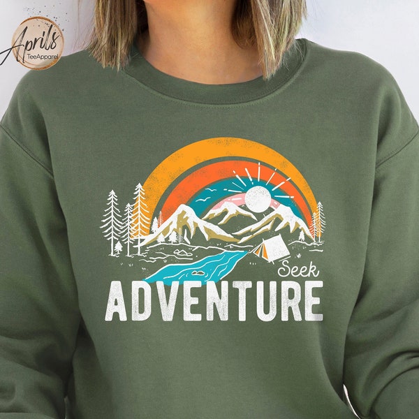 Mountain Crew Sweatshirt or Hoodie, Mountain Hoodie, Camping Hoodie, Adventure Hoodie, Hiking Sweatshirt, Hiking Hoodie, Trendy Sweatshirt