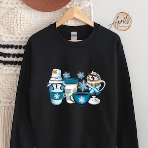 Sudadera con tazas de café de invierno: una sudadera acogedora para las fiestas