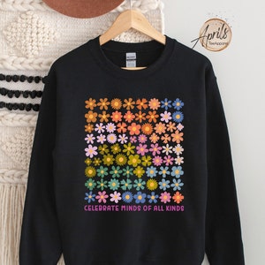 Neurodiversity Flower Sweatshirt: Autism Awareness, ADHD Support