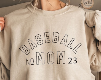 Custom Baseball Mom Sweatshirt or Hoodie