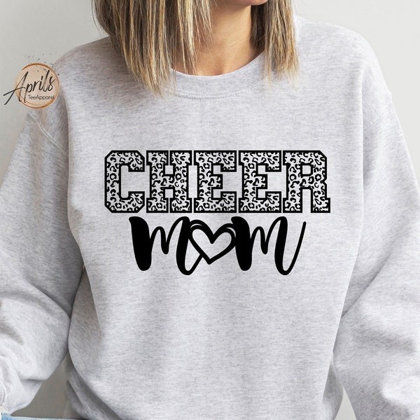 Cheer Mom Leopard Sweatshirt, Cheer Mom Leopard Hoodie, Cheer Mom Shirt, Cheer Mom Sweatshirt, Cheer Mama Sweatshirt, Cheer Sweatshirt