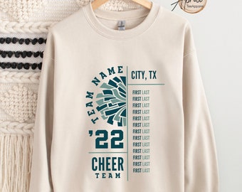 Sweat-shirt personnalisé Cheer Team, Sweat-shirt Cheer, Sweat à capuche Team Spirit, Sweat-shirt d'équipe assorti, Sweat à capuche Game Day, Sports Your City Sweat-shirt