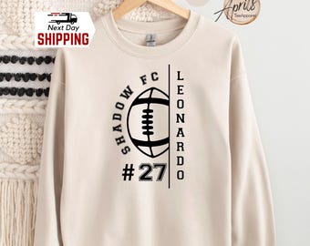 Custom Name Football Sweatshirt: Mom, Team, Number