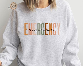 Emergency Nurse Sweatshirt, Emergency Nurse Hoodie, Emergency Department Sweatshirt, Emergency Department Hoodie, ER Nurse Sweatshirt