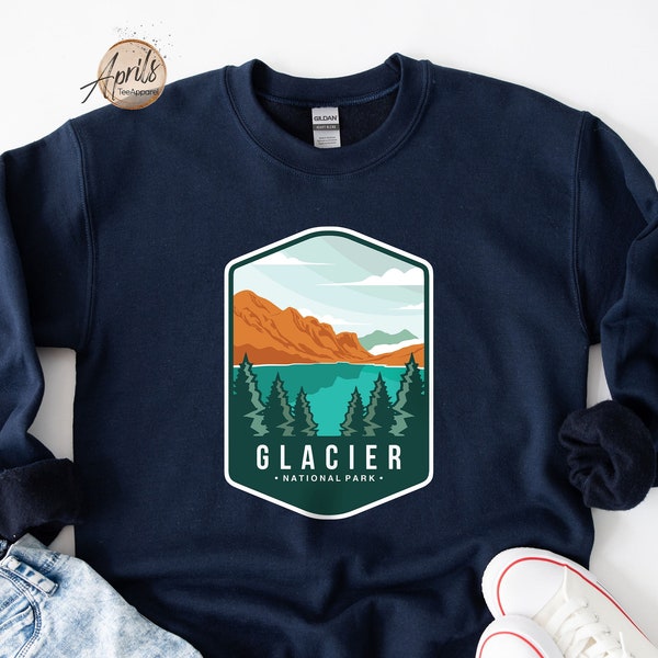 Glacier National Park Sweatshirt, Glacier National Park Hoodie, Montana Hoodie, Graphic Sweatshirt, Vacation Sweatshirt, Hiking Sweatshirt