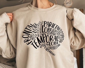 Brain Anatomy Sweatshirt: Nurse/Medical Student Hoodie