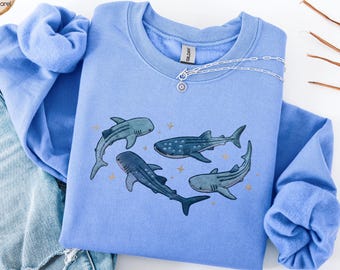 Whale Shark Sweatshirt: Cozy Crewneck, Ocean Lover Gift