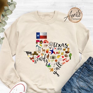Texas Map Sweatshirt: State Pride Hoodie, Texas Gift