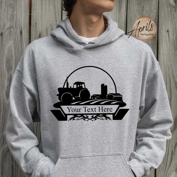 Farm Stencil Your Text Sweatshirt, Farmer Sweatshirt, Farmer Hoodie, Custom Sweatshirt, Farm Hoodie, Farmer's Market Sweatshirt