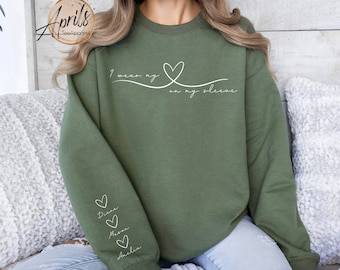 Custom Unisex T-Shirt With Design On Sleeve - Personalized Mother's Day Birthday Gifts For Mom, Grandma - Keeping Love Within Reach
