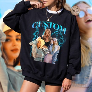 Custom Bootleg Sweatshirt, Your Own Bootleg Shirt, Custom Photo Hoodie, Retro Style 90's Graphic Shirt, Personalized Bootleg Shirt