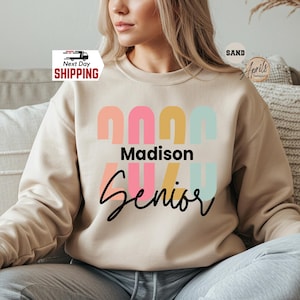 Personalized Senior 2026 Sweatshirt, Senior Hoodie, Graduation Sweatshirt, Custom Senior Sweatshirt, Custom Name Sweatshirt, Senior Gift