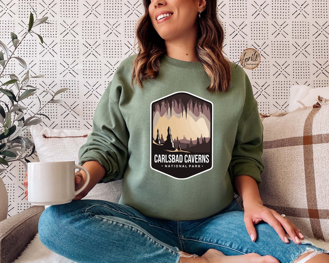 T-shirt Vintage Carlsbad Caverns - Parc National USA - Homme Taille L - Gildan Blanc