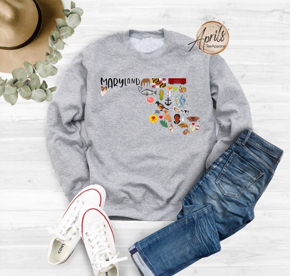 Maryland Map Sweatshirt: State Pride Hoodie