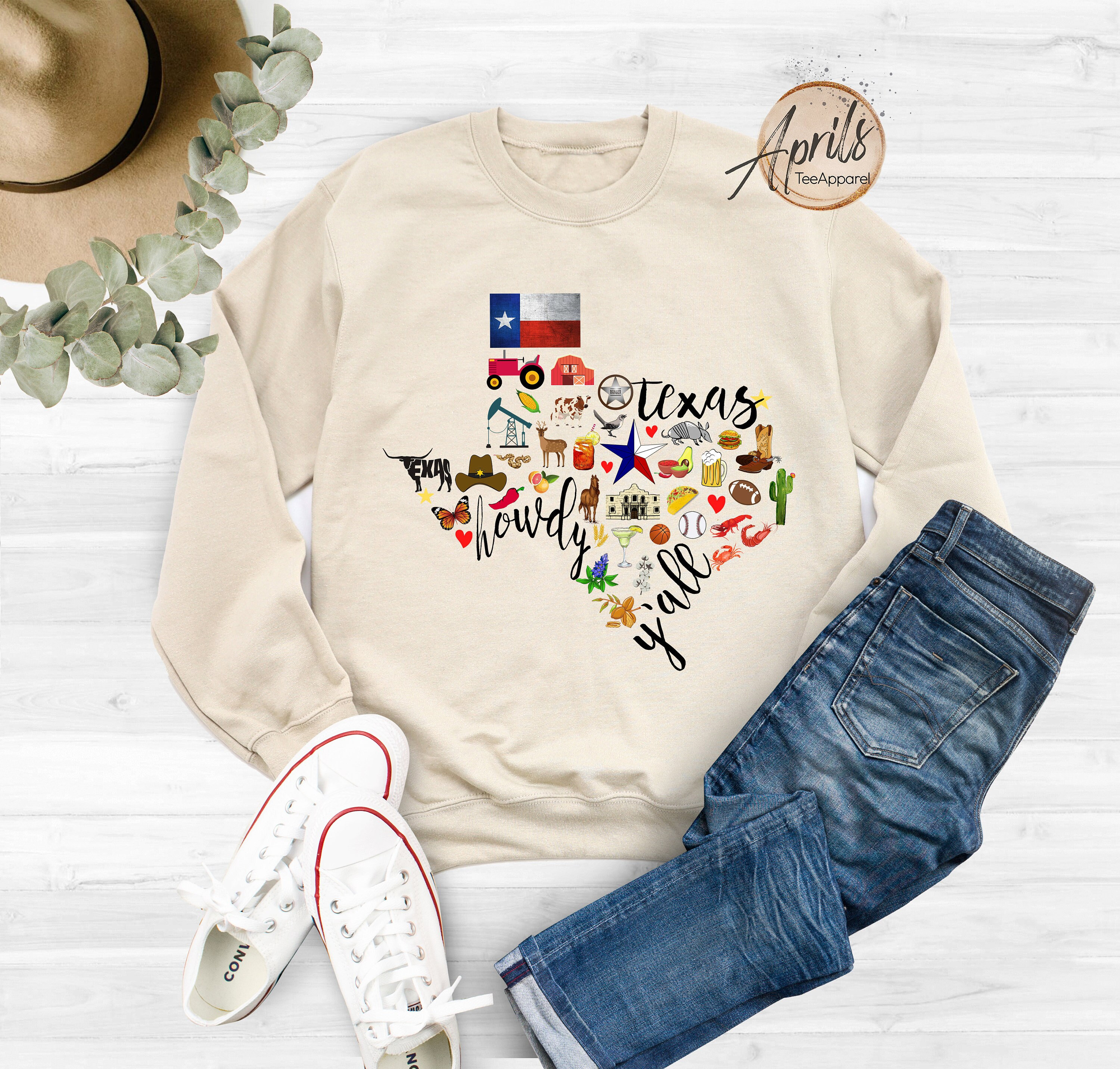 Texas Map Sweatshirt: State Pride Hoodie, Texas Gift