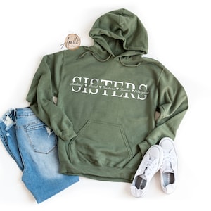Sudadera personalizada para hermanas: regalo personalizado a juego para tu hermana imagen 2