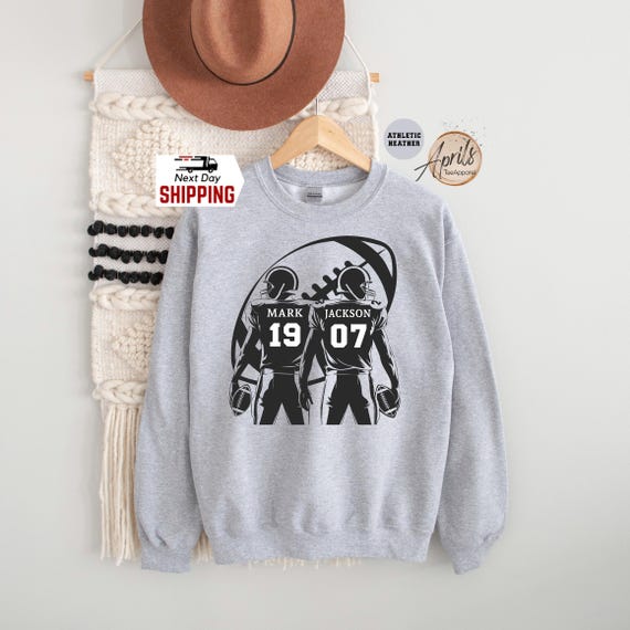 Personalized Football Sweatshirt: Custom Team Jersey, Game Day Hoodie