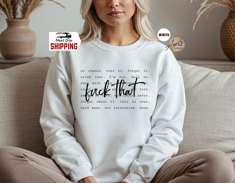 F*ck That Sarcastic Sweatshirt: Adult Humor Hoodie image 2