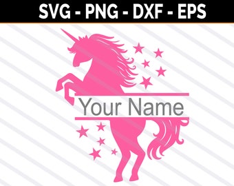 Download Unicorn Name Svg Etsy