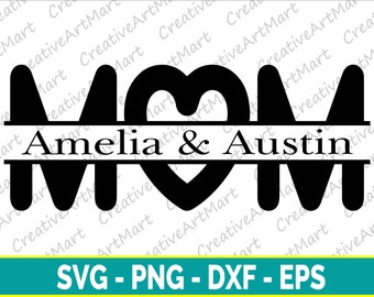 Download Mom With Kids Names Svg Etsy