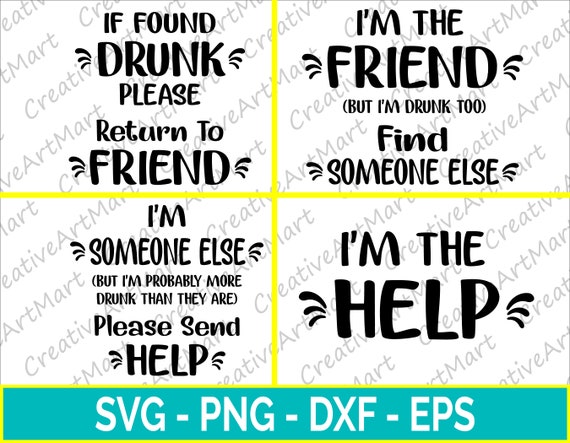 If Found Drunk Please Return to Friend Svg Bundle I'm - Etsy Canada