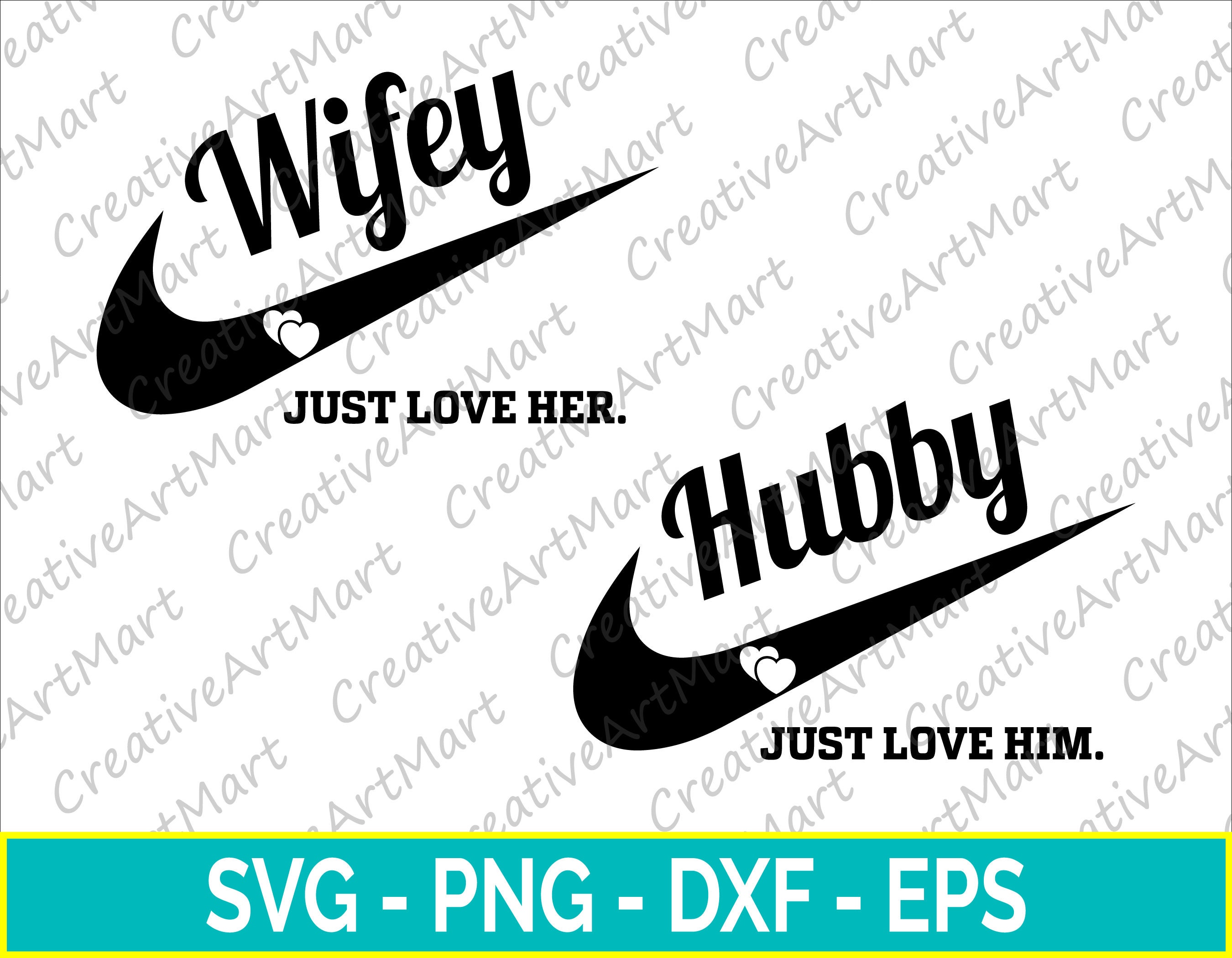 Wifey Hubby svg, Wifey Just Love Her svg, Hubby Just Love Him Svg, Husband & Wife, Bride Groom Svg, Clipart, Silhouette