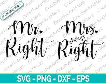 Mr Right and Mrs Always Right Wedding Can Cooler Set Mr Right and Mrs Always Right Wedding Can Cooler Set