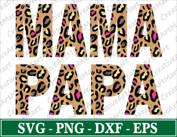 Leopard Mama Svg Leopard Papa Svg Leopard Bundle Svg | Etsy