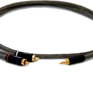 3.5mm to RCA Audio Cable - Audiophile Silver 3.5mm to RCA Interconnect