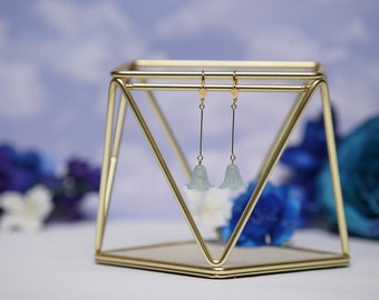 Blue Drop Flower Earrings
