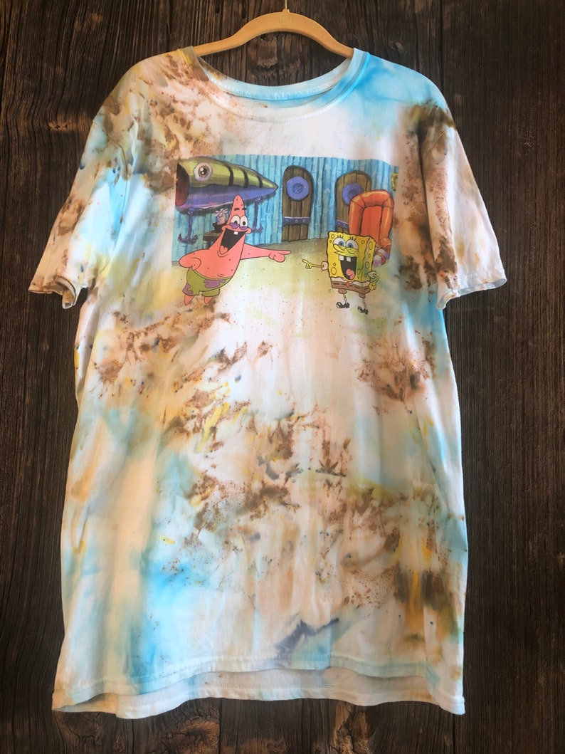 Spongebob Tie Dye Tshirt Etsy