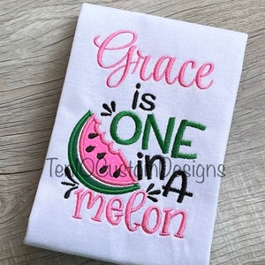 One in a Melon Birthday Shirt, Watermelon Shirt