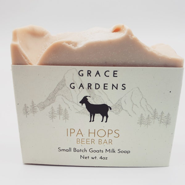 Raw GOATS MILK SOAP | Ipa Hops Beer Soap | Handcrafted essentials oils cedarwood