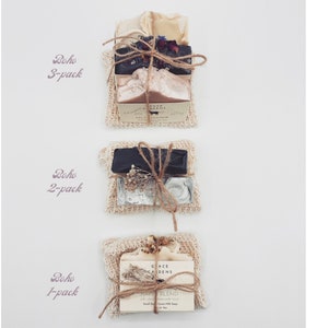BOHO GOATS MILK 2-bar zeepbundel | Handgemaakt met etherische oliën | zeep spaarder zak