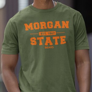 Morgan State Bears (Fatigue Green) Vintage Morgan State Apparel, Retro Morgan State HBCU Merch, Morgan State Alumni Hoodies & Sweatshirts